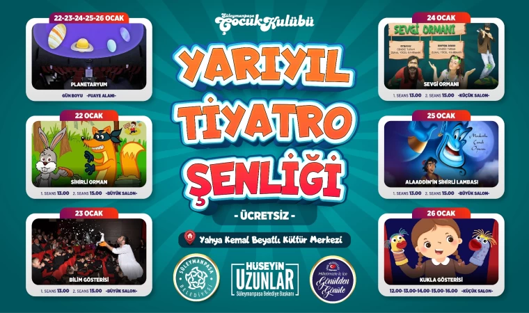 Süleymanpaşa Belediyesinden Çocuk Tiyatrosu şenliği